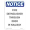 Signmission OSHA Notice, 5" Height, Fire Extinguisher Through Door Sign, 5" X 3.5", Portrait OS-NS-D-35-V-12608 - alternate 1